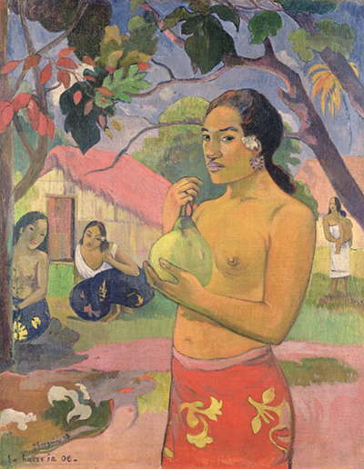 Woman Holding a Fruit by Paul Gauguin